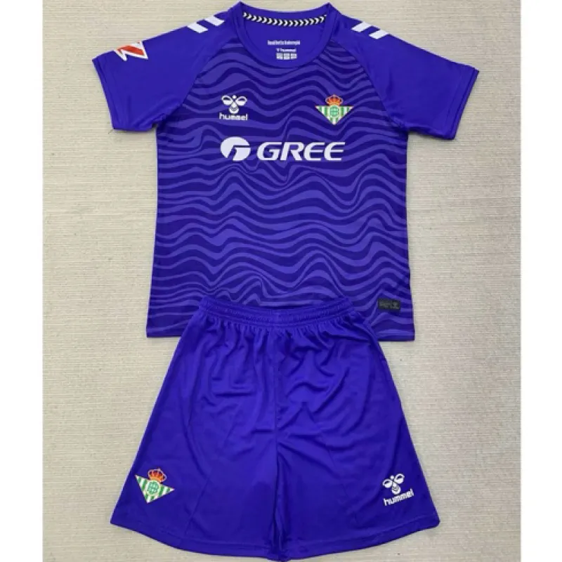 Real Betis Kinder Torwarttrikot und Shorts 2024/25 - Blau