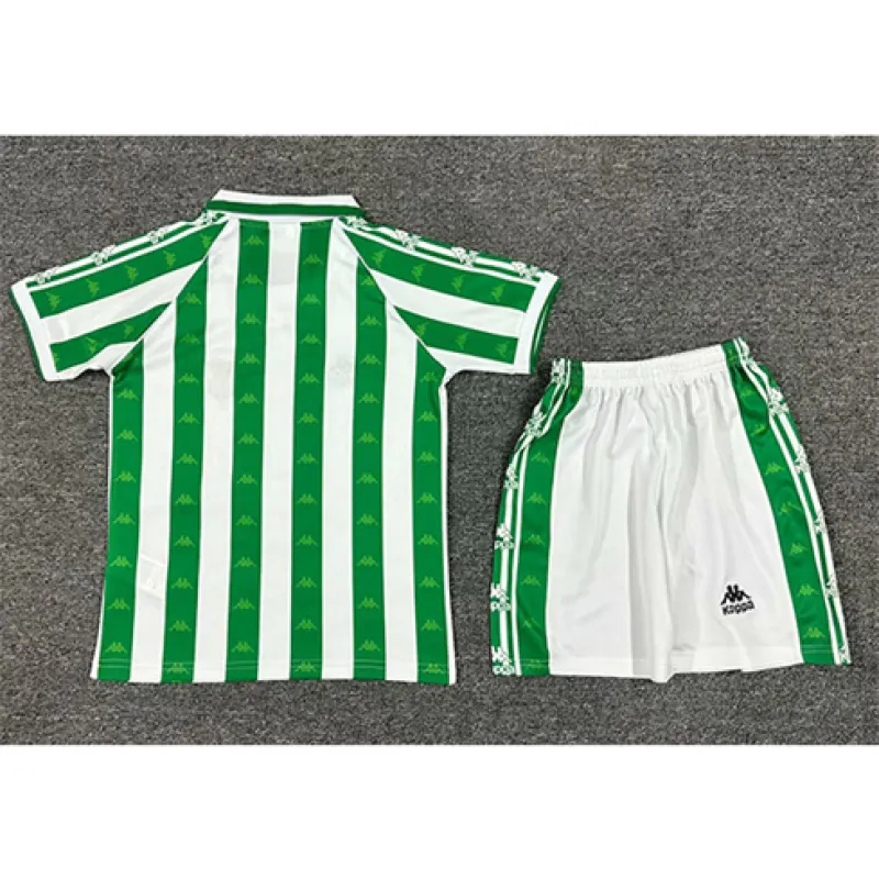 Real Betis Children's Retro Jersey 1995 - 97 Home - Green/White