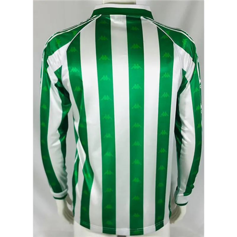 Camiseta retro de mangas largas de Real Betis 1995-97 local - Verde/Blanco