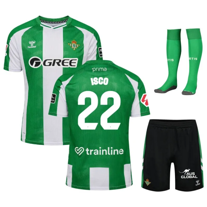 ISCO Real Betis 2025/26 Heimtrikot-Set für Kinder - Grün/Weiß
