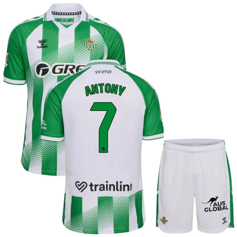 Real Betis ANTONY 2026/27 Home Kids Kit Jersey