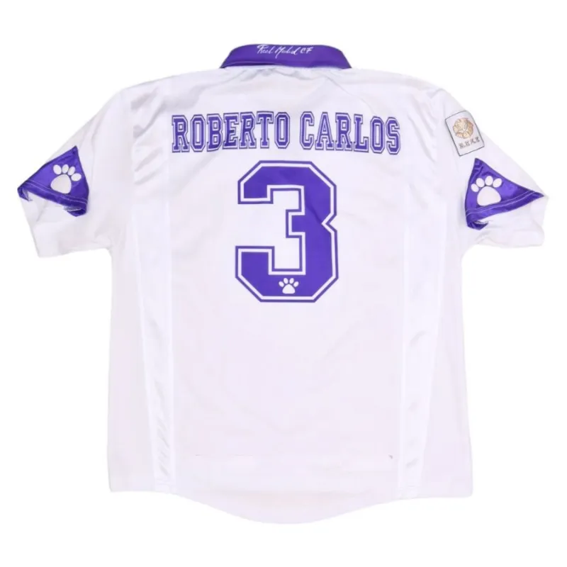 Real Madrid R.CARLOS 1997/98 Retro Home Jersey - White