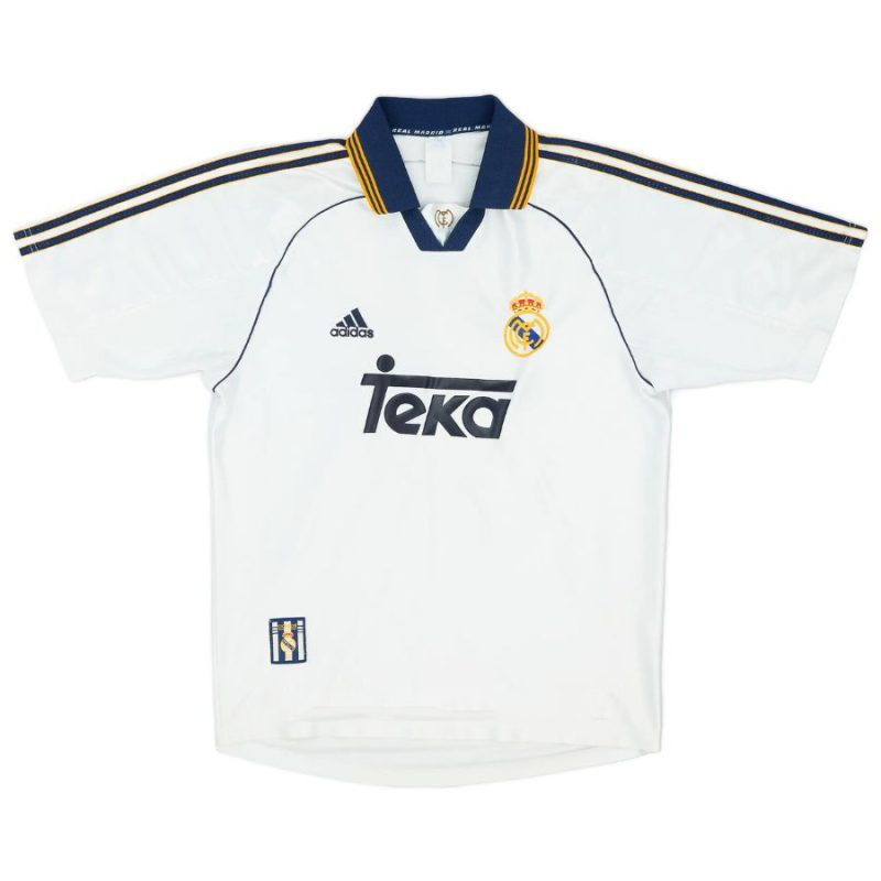 Real Madrid R.CARLOS 1998 2000 Maglia casalinga retrò - Bianca