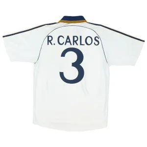 Real Madrid R.CARLOS 1998 2000 Retro Home Jersey - White