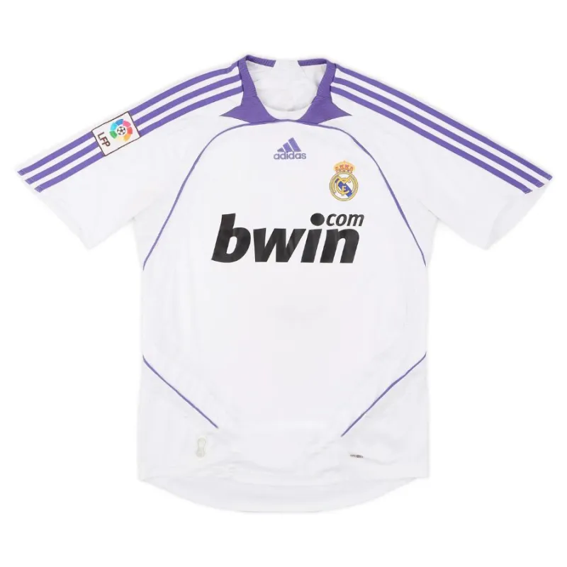 Real Madrid 2007/08 Maillot domicile rétro - Blanc