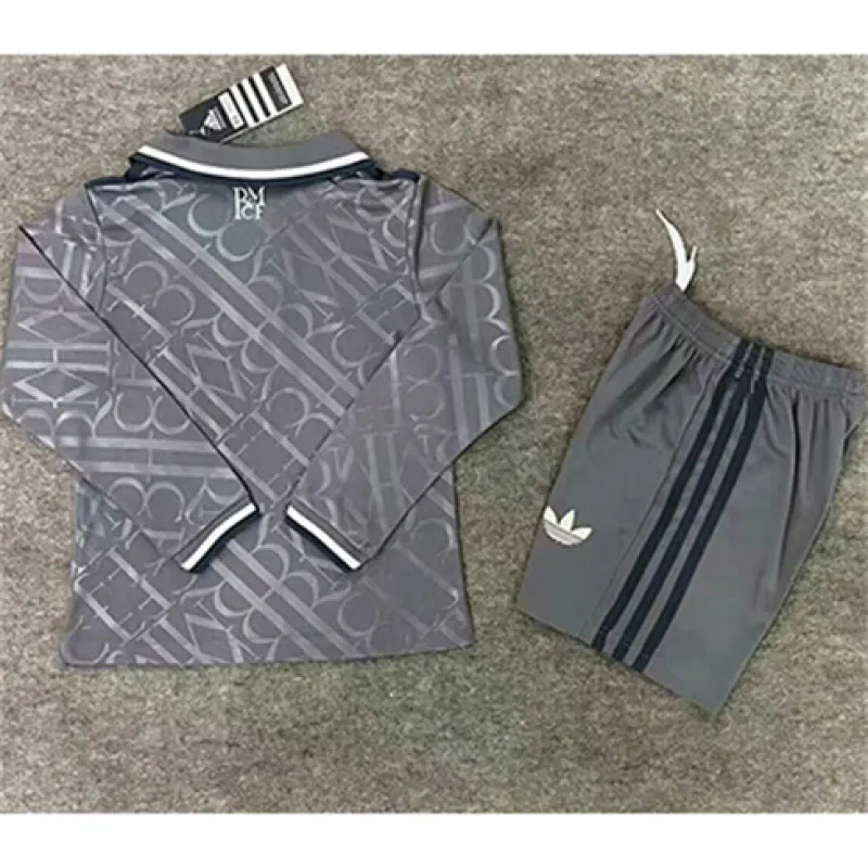 Real Madrid Kids' Third Long-sleeved Jersey + Shorts 2024/25 - Gray