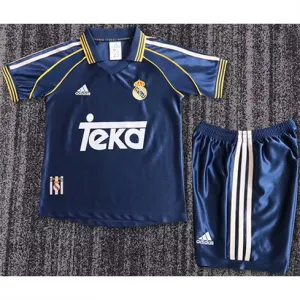 Real Madrid Children's Retro Jersey 1998-00 Away - Blue