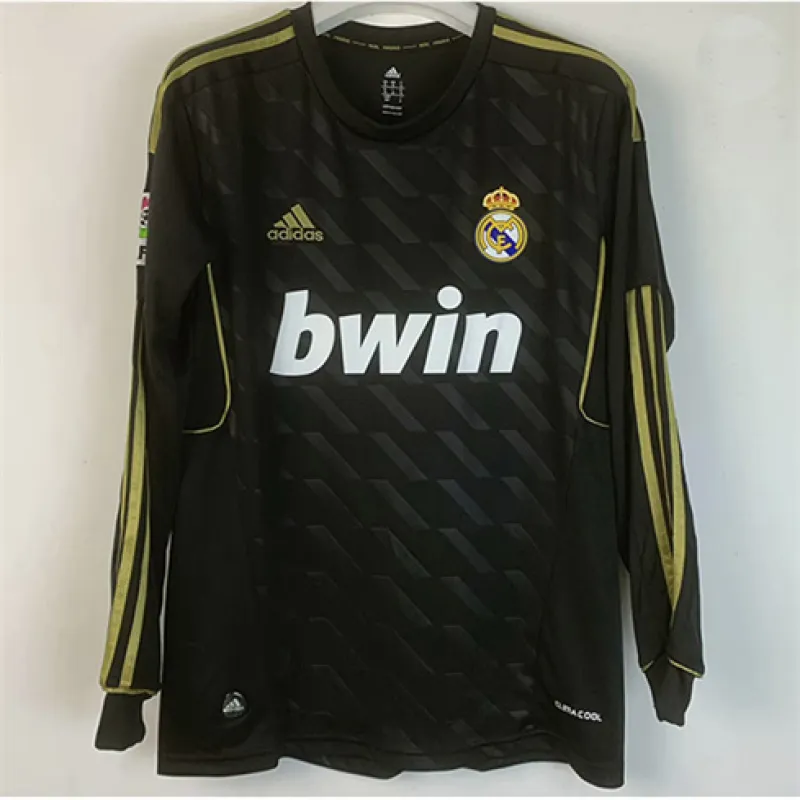 Maillot rétro à manches longues du Real Madrid 2011/12 extérieur - Noir