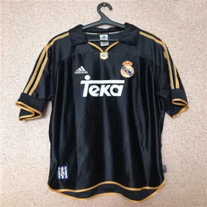 Maillot rétro du Real Madrid 1999/00 extérieur - Noir