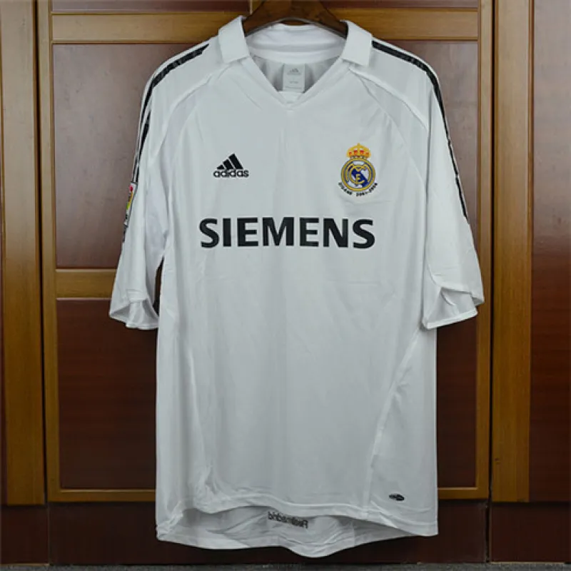 No.5 Zinedine Zidane's Real Madrid Retro Jersey 2005/06 Home - White