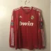 Real Madrid Langärmeliges Retro-Drittes Trikot Nr.10 von Mesut Özil 2011/12 - Rot