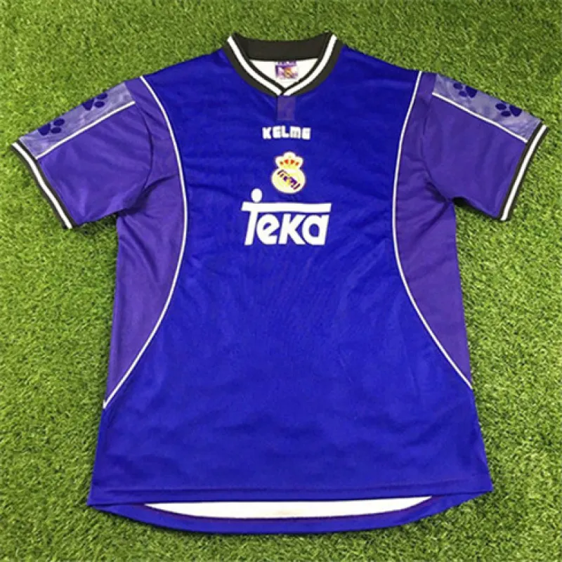 Camiseta retro del Real Madrid 1997/98 Fuera de Casa - Azul