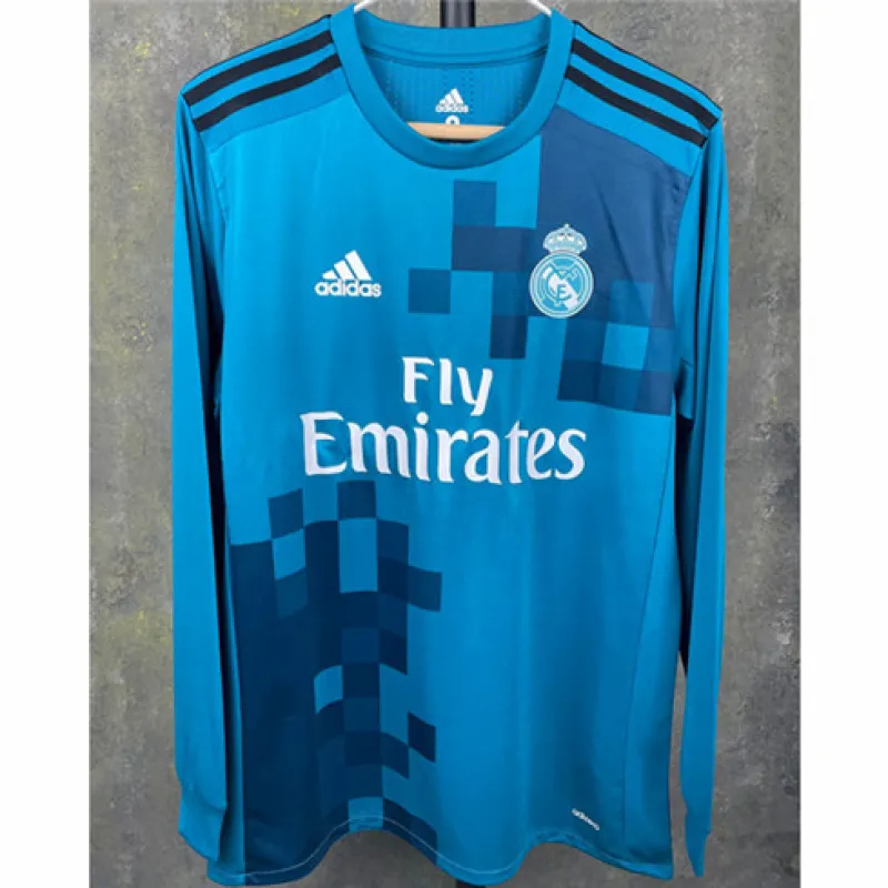 Real Madrid Long-sleeved Retro Third Jersey 2017/18 - Blue