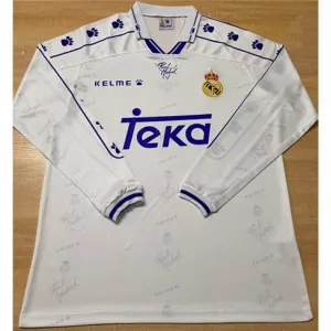 Real Madrid Long-Sleeved Retro Jersey 1994-96 Home - White