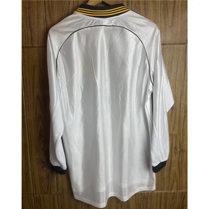 Real Madrid Long-Sleeved Retro Jersey 2000 Home - White