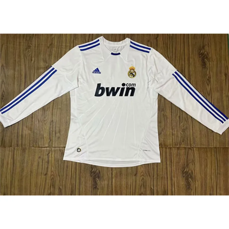 Maglia retro a maniche lunghe del Real Madrid 2010/11 campo casa - Bianca