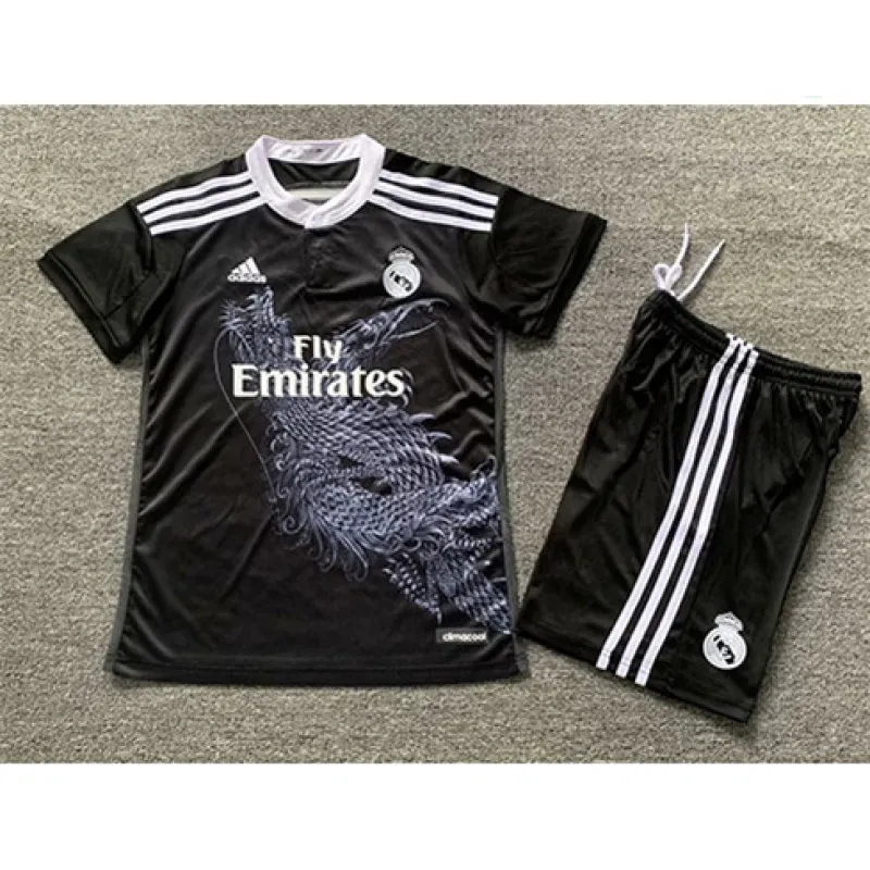 Terza maglia retro per bambini del Real Madrid 2014/15 - Nera