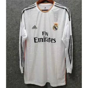 Real Madrid Long-Sleeved Retro Jersey 2013/14 Home - White