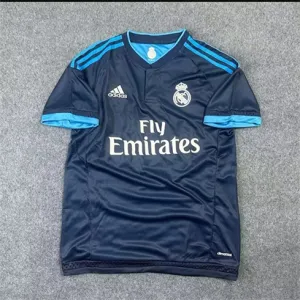 Maillot rétro du Real Madrid 2015/16 Extérieur - Bleu