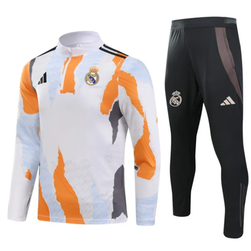 Vêtements de sport du Real Madrid 2024/25 personnalisés - Blanc