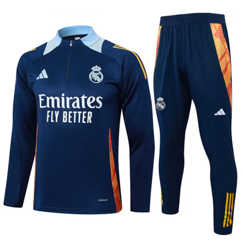 Vêtements de sport du Real Madrid 2024/25 Version personnalisée - Bleu
