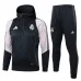Vêtements de sport à capuche pour enfants du Real Madrid 2024/25 - Noir