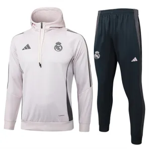 Vêtements de sport à capuche pour enfants du Real Madrid 2024/25 - Rose