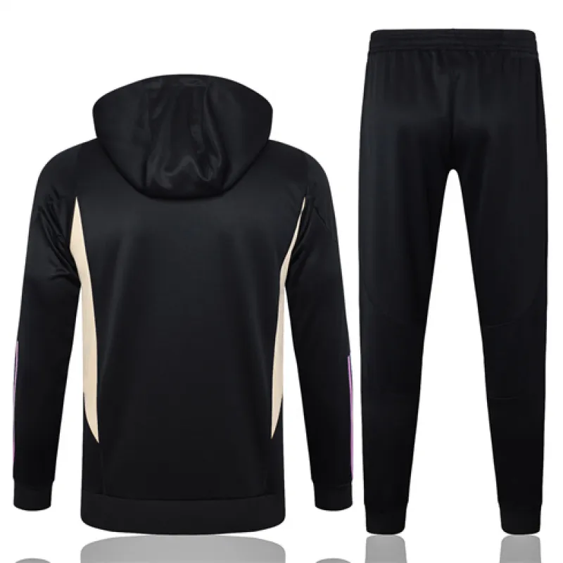 Vêtements de sport à capuche pour enfants du Real Madrid 2024/25 - Noir