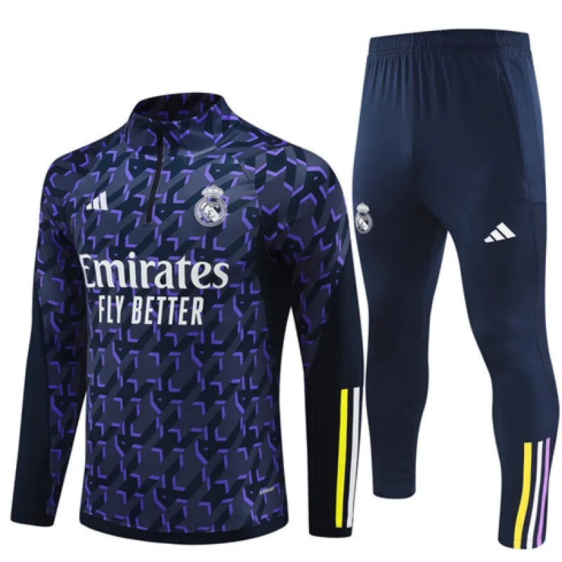Real Madrid 2024/25 ensemble d’entraînement enfants bleu