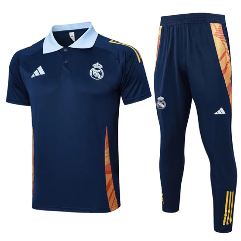 Real Madrid Training Polo Shirt + Trousers 2024/25 - Blue