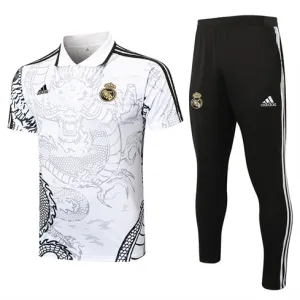 Real Madrid Training Polo Shirt + Trousers 2024/25 - White