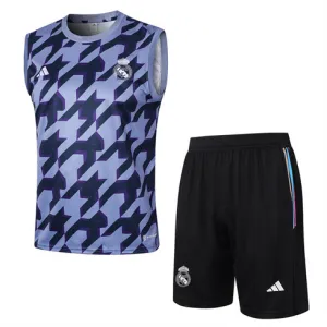 Ensemble de shorts et de gilet du Real Madrid 2024/25 - Bleu