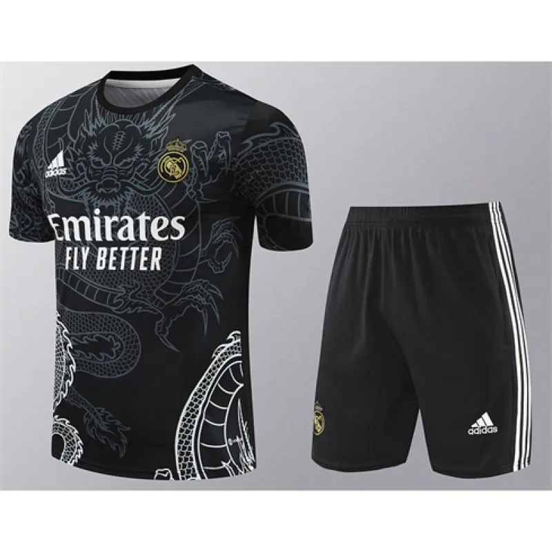 Maglia di allenamento+shorts del Real Madrid 2024/25 - Nero