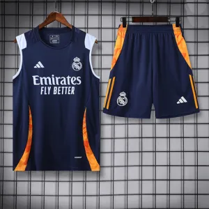 Ensemble de shorts et de gilet du Real Madrid 2024/25 - Bleu