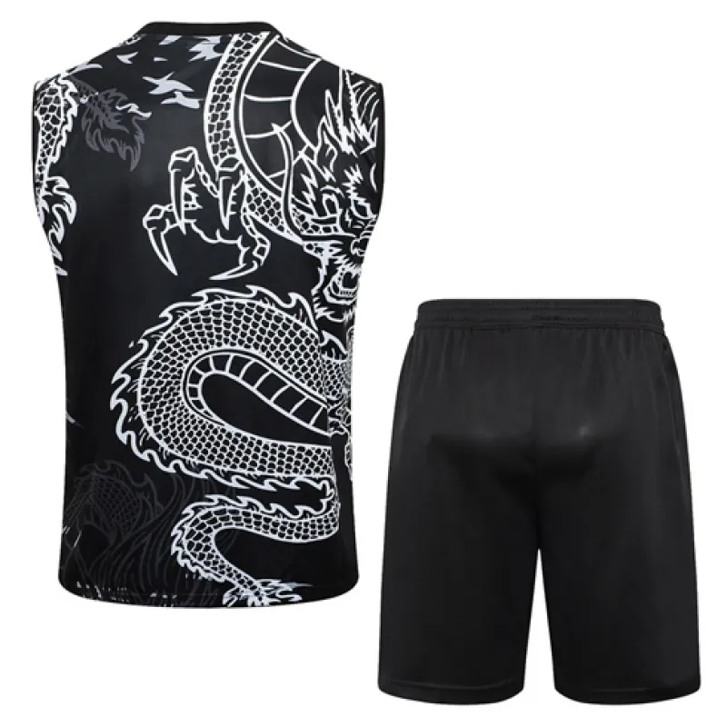Set di bermuda e gilet del Real Madrid 2024/25 - Nero