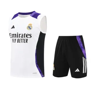 Ensemble de shorts et de gilet du Real Madrid 2024/25 - Blanc