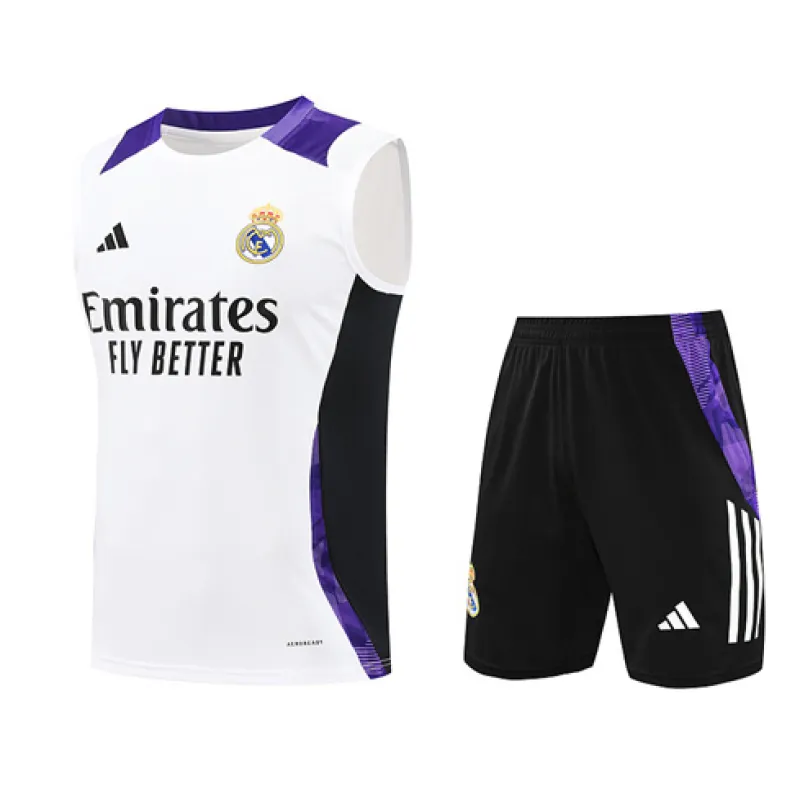 Real Madrid Shorts and Vest Set 2024/25 - White