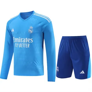 Maillot de formation à manches longues du gardien de but du Real Madrid 2024/25 - Bleu