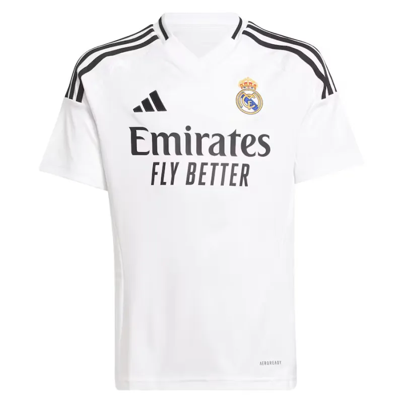 Mbappé Real Madrid 2024/25 Home Kids' Jersey Set - White