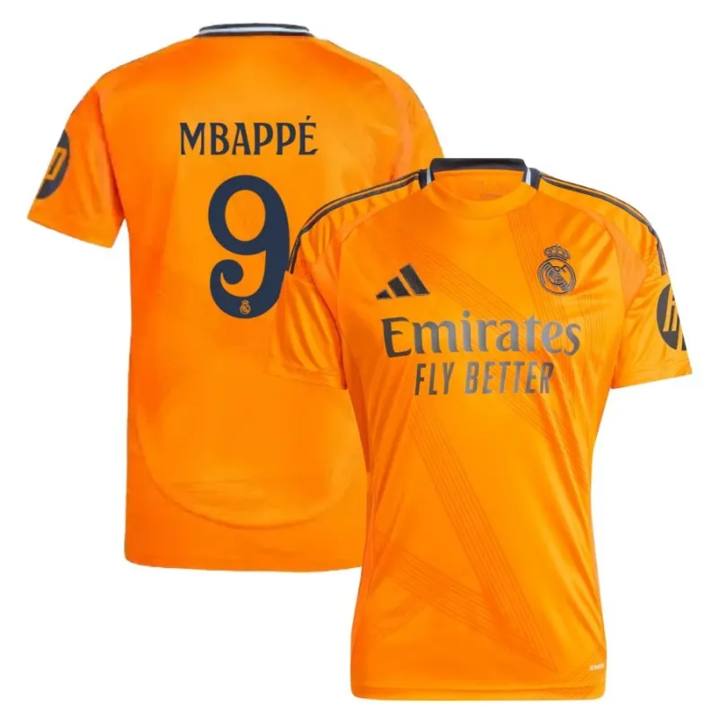 Mbappé - Maillot d'extérieur pour enfants de Real Madrid 2024/25 - Orange