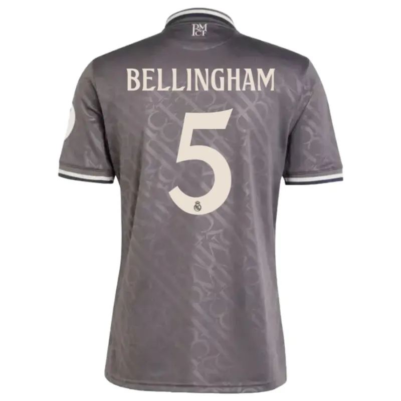 BELLINGHAM - Set di terza maglia per bambini di Real Madrid 2024/25 - Grigio