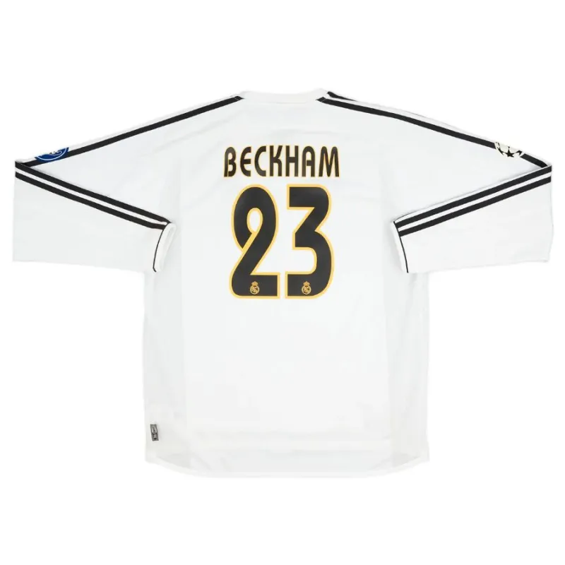 Maglia retro di Beckham  per il Real Madrid, casa 2004/05 - Bianca