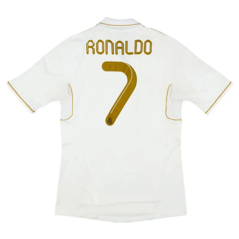 Maglia retro di Cristiano  Ronaldo per il Real Madrid, casa 2011/12 - Bianca