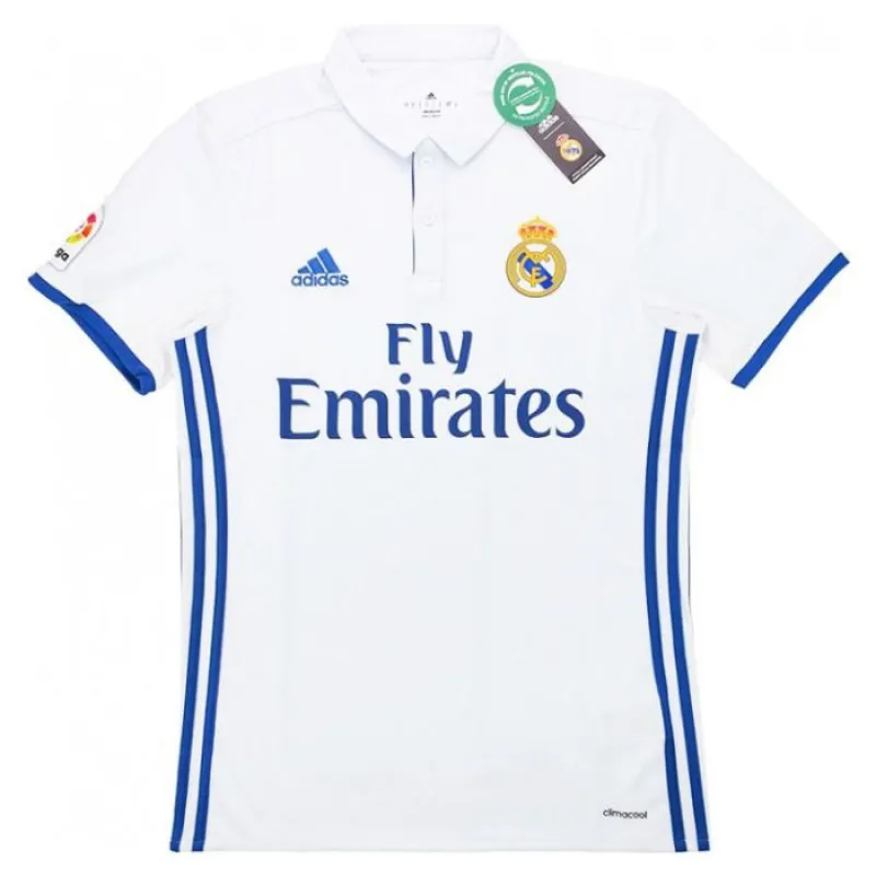 Maglia retro di Cristiano  Ronaldo per il Real Madrid, casa 2016/17 - Bianca
