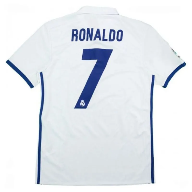 Maglia retro di Cristiano  Ronaldo per il Real Madrid, casa 2016/17 - Bianca