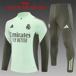 Real Madrid 2025/26 Ensemble Sport Enfant vert clair