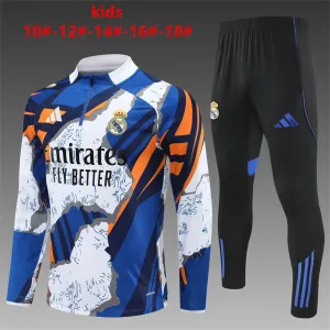 Real Madrid 2025/26 Ensemble Sport Enfant blanc bleu