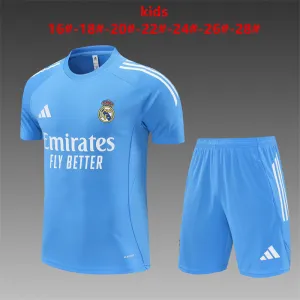 Real Madrid 2025/26 Ensemble Entraînement Enfan bleu