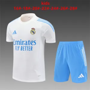 Real Madrid 2025/26 Ensemble Entraînement Enfan blanc