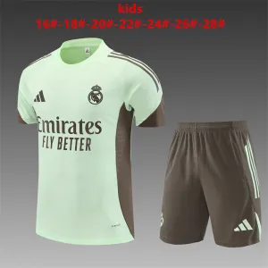 Real Madrid 2025/26 Ensemble Entraînement Enfan vert clair